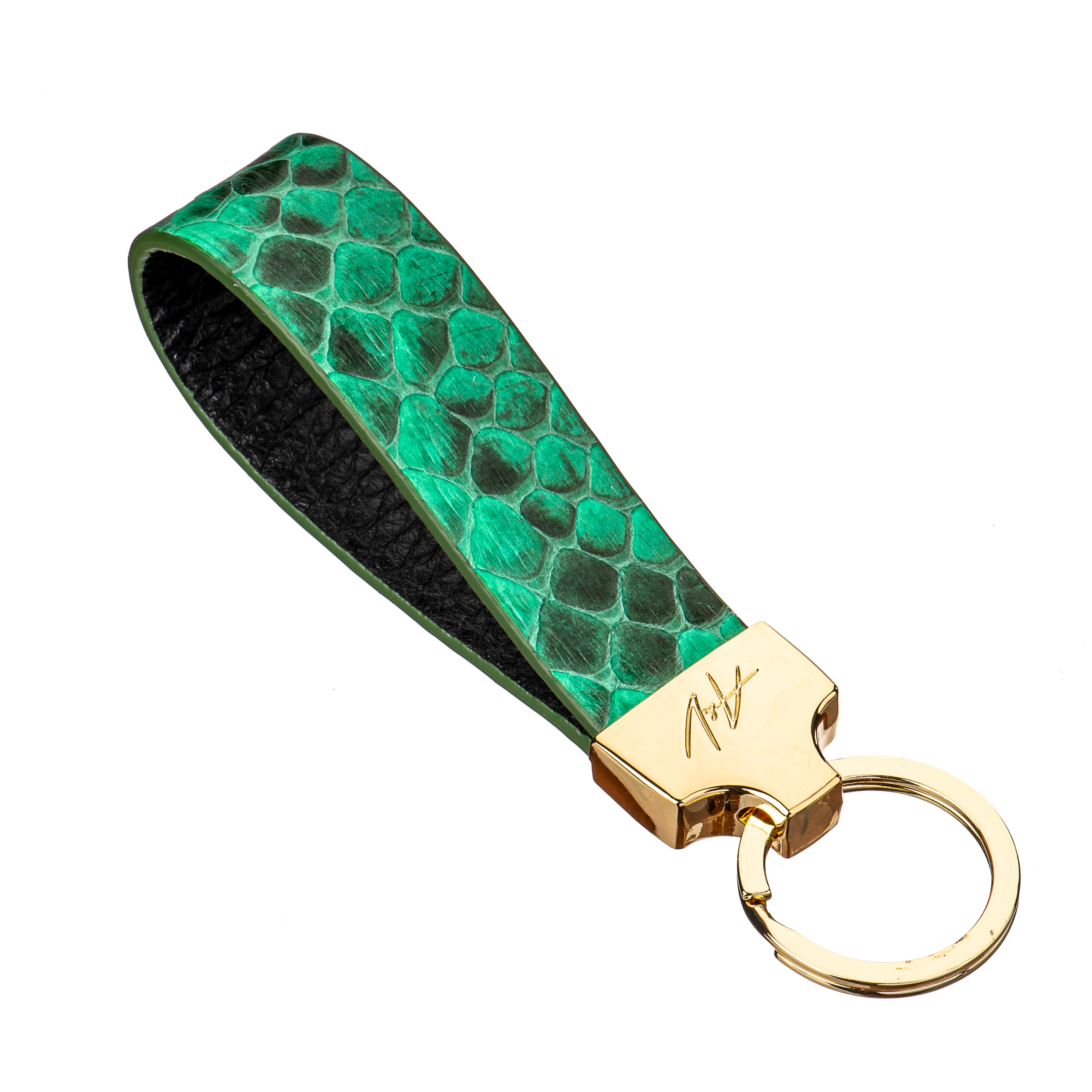 KEYCHAIN STONE KELLY GREEN