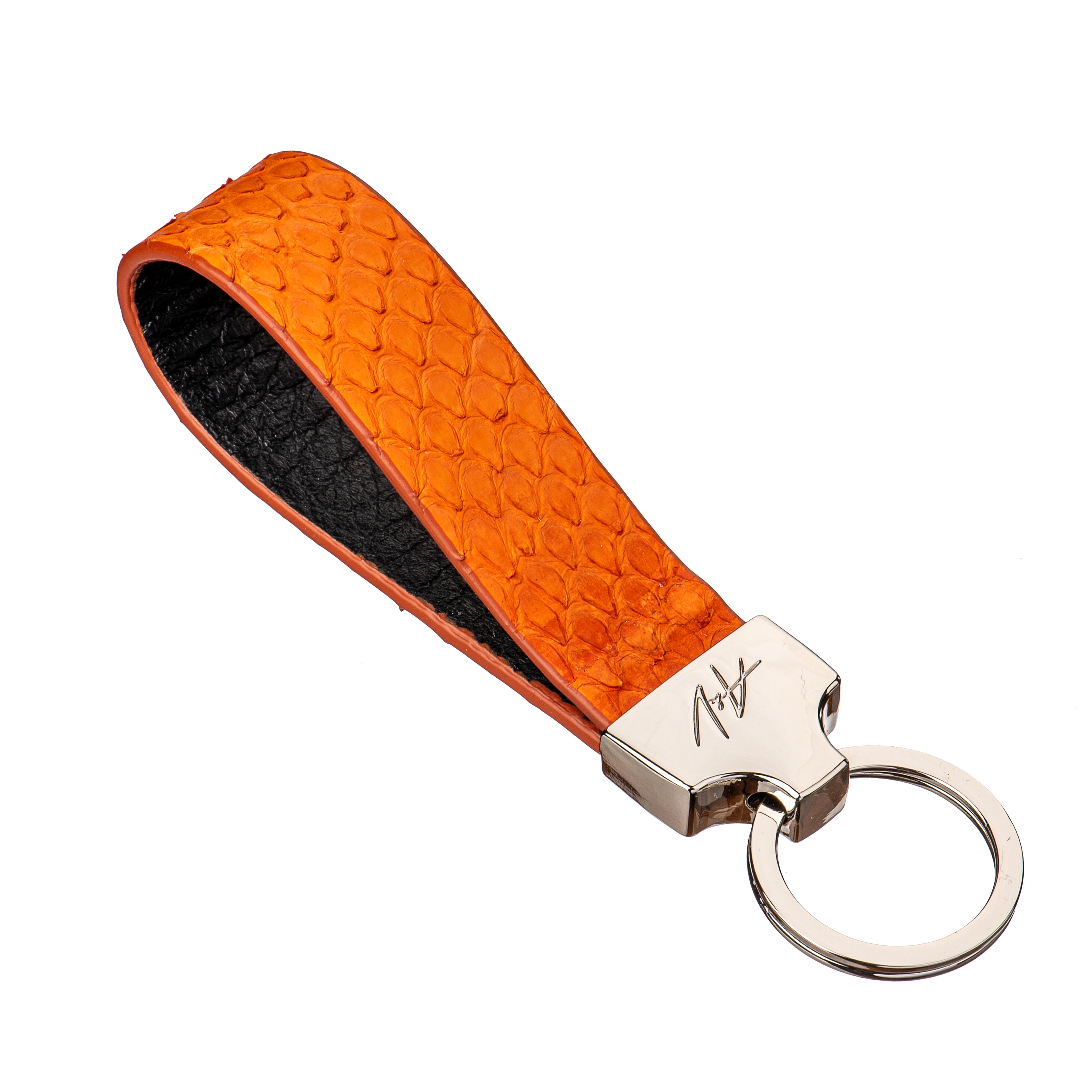 KEYCHAIN STONE ELECTRIC ORANGE