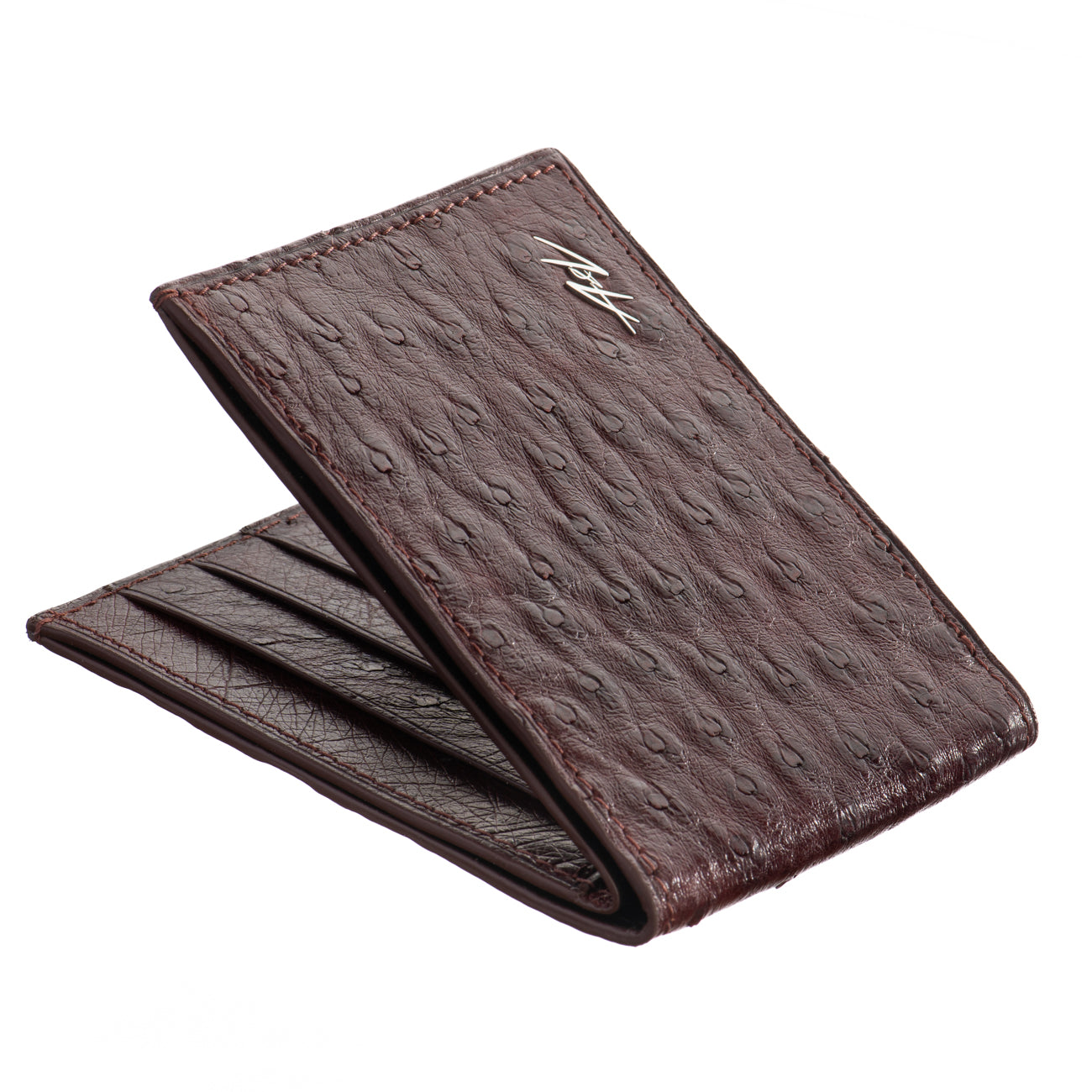 Bi-fold Wallet In Ostrich