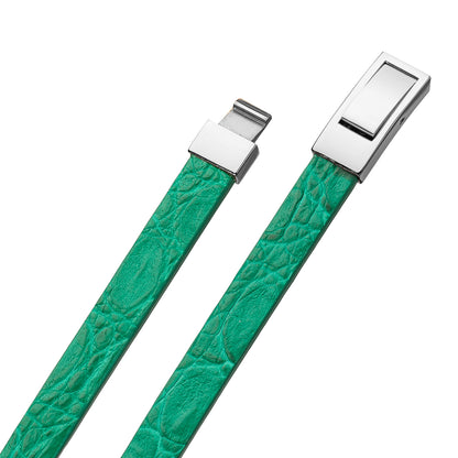Bracelet Latch - Alligator "MINT GREEN" Silver