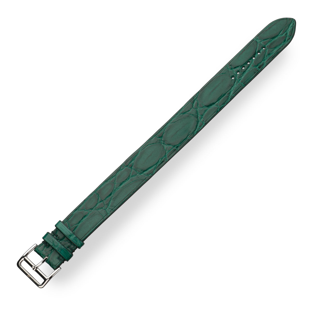 Bracelet Apple - Alligator "HUNTER GREEN" Silver