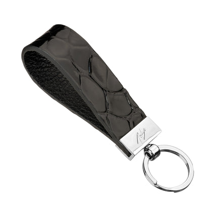 KEYCHAIN CLAMP LACQUER BLACK (large)