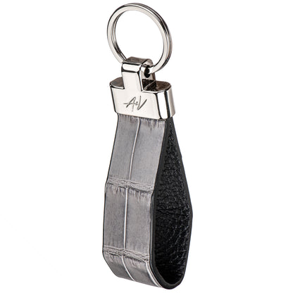 KEYCHAIN ROUNDED SILVER ANTIQUE