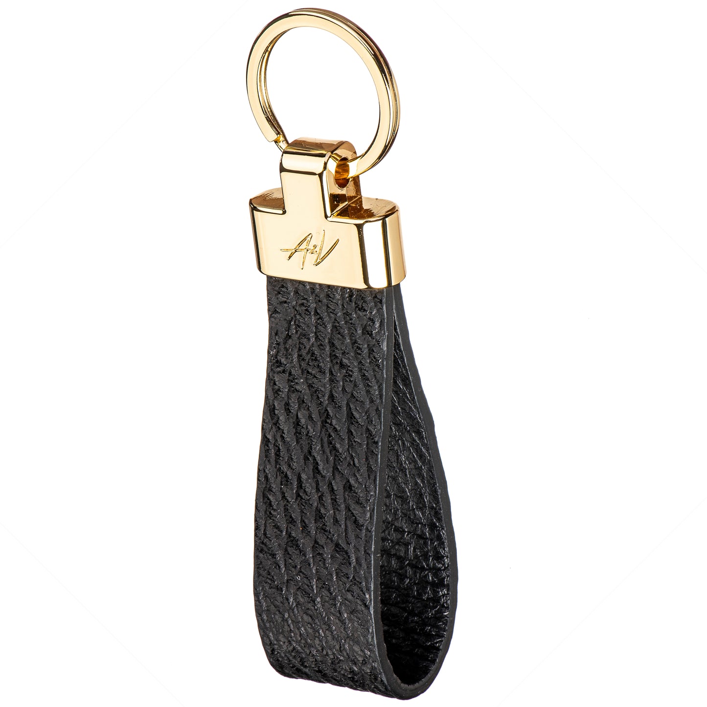 KEYCHAIN ROUNDED OLD BLACK
