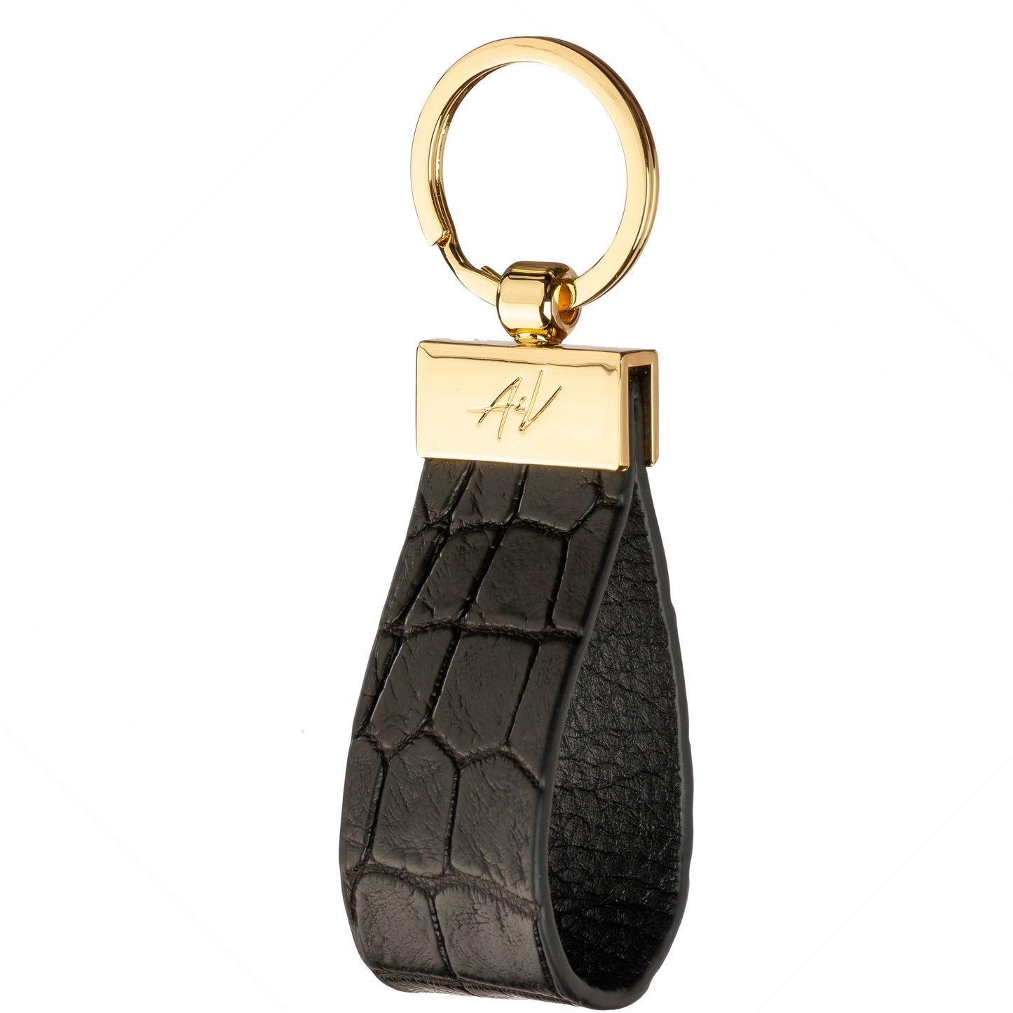 KEYCHAIN CLAMP MATTE BROWN (small)