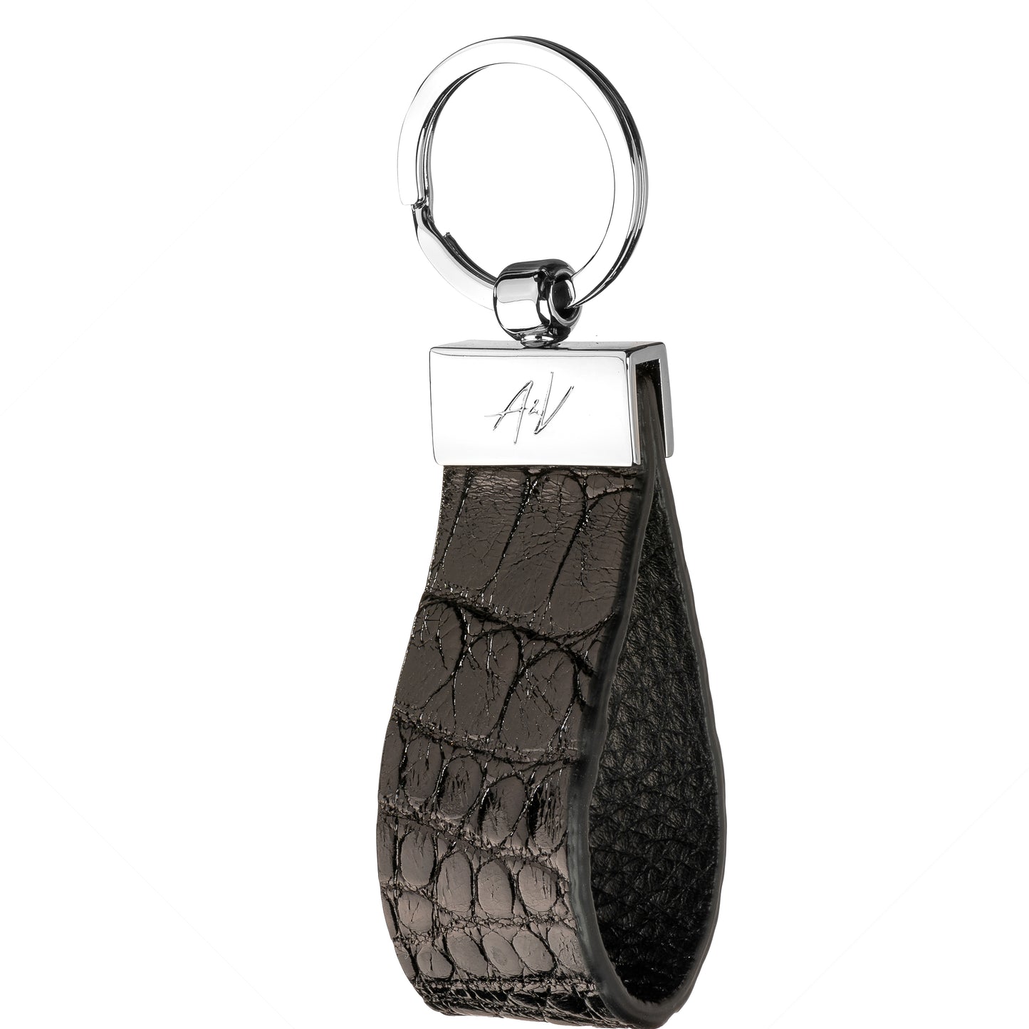 KEYCHAIN CLAMP VARNISHED BLACK (small)