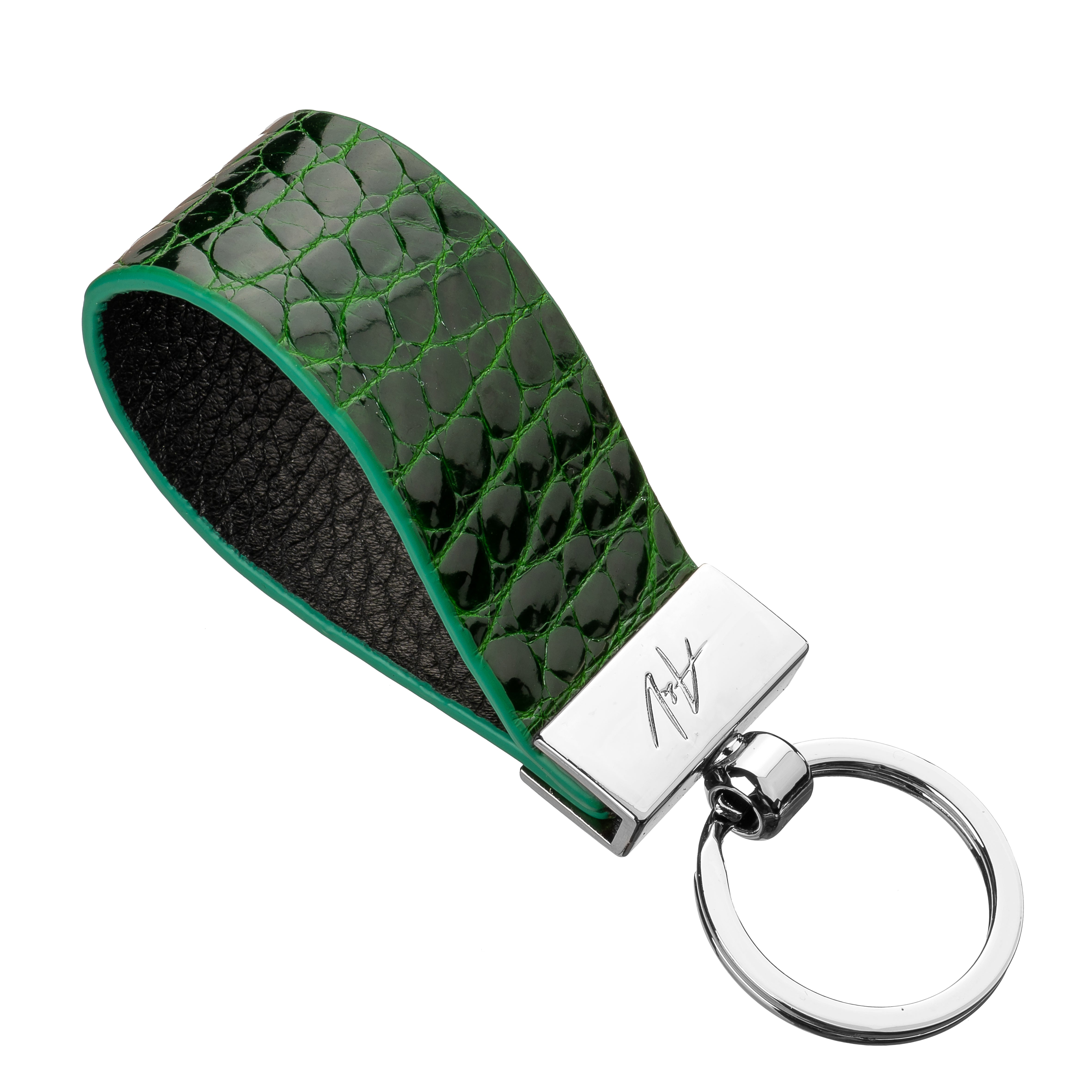 KEYCHAIN CLAMP LACQUER GREEN (small)