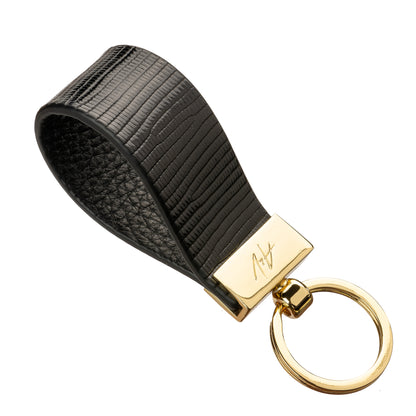 KEYCHAIN CLAMP LACQUER BLACK (small)