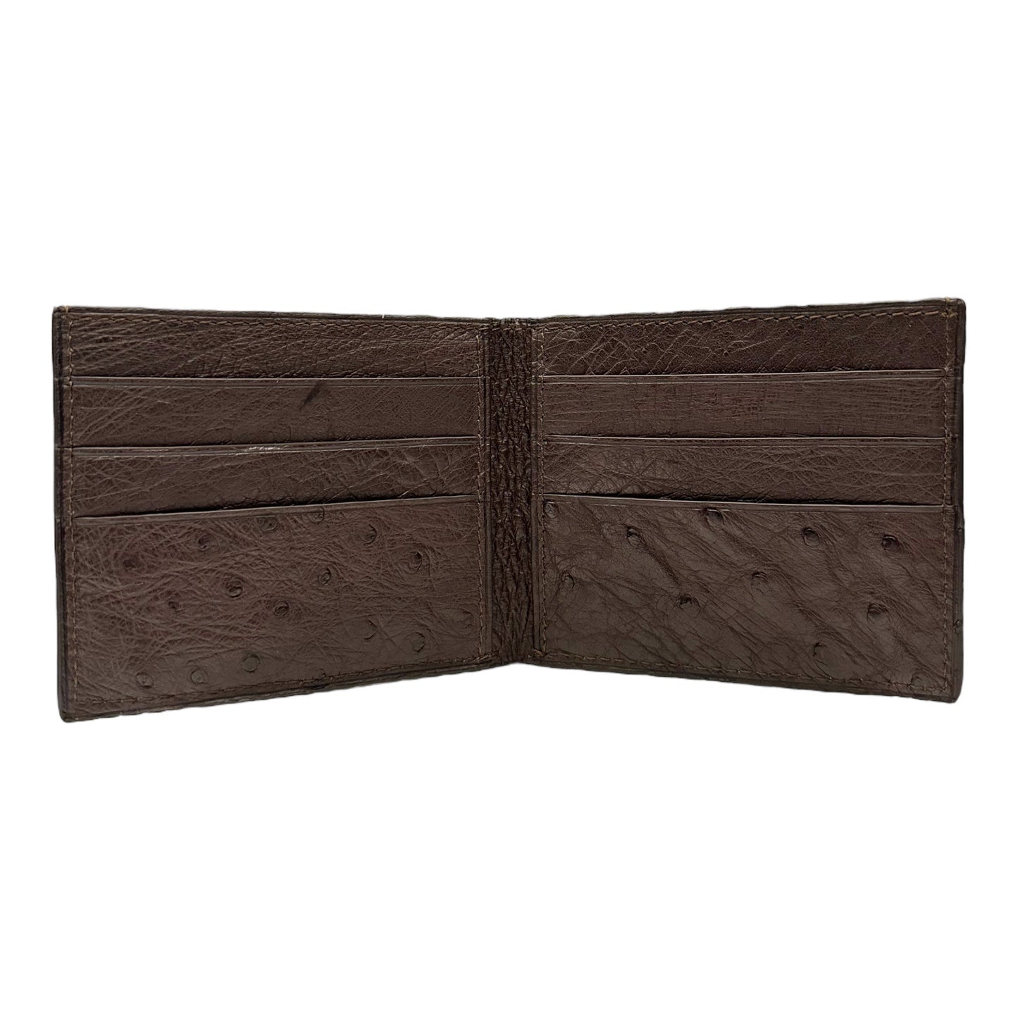 WALLET OSTRICH LEATHER TOSTED BROWN