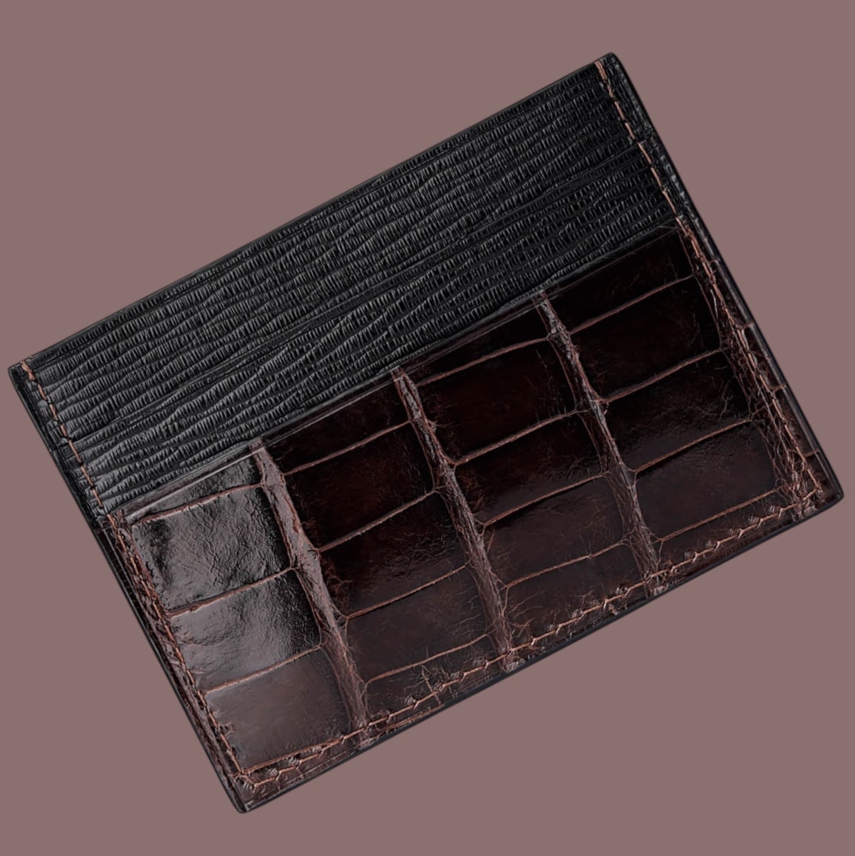 Card Holder in Alligator
