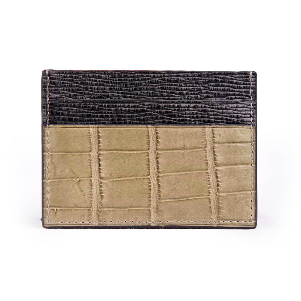 CARD HOLDER ALLIGATOR TOFFEE BROWN