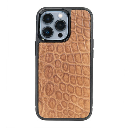 IPHONE 13 PRO CASES ALLIGATOR RICH GLAY BROWN