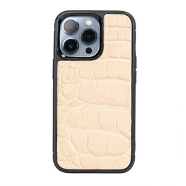 IPHONE 13 PR0 CASES ALLIGATOR BLANCHED ALMOND