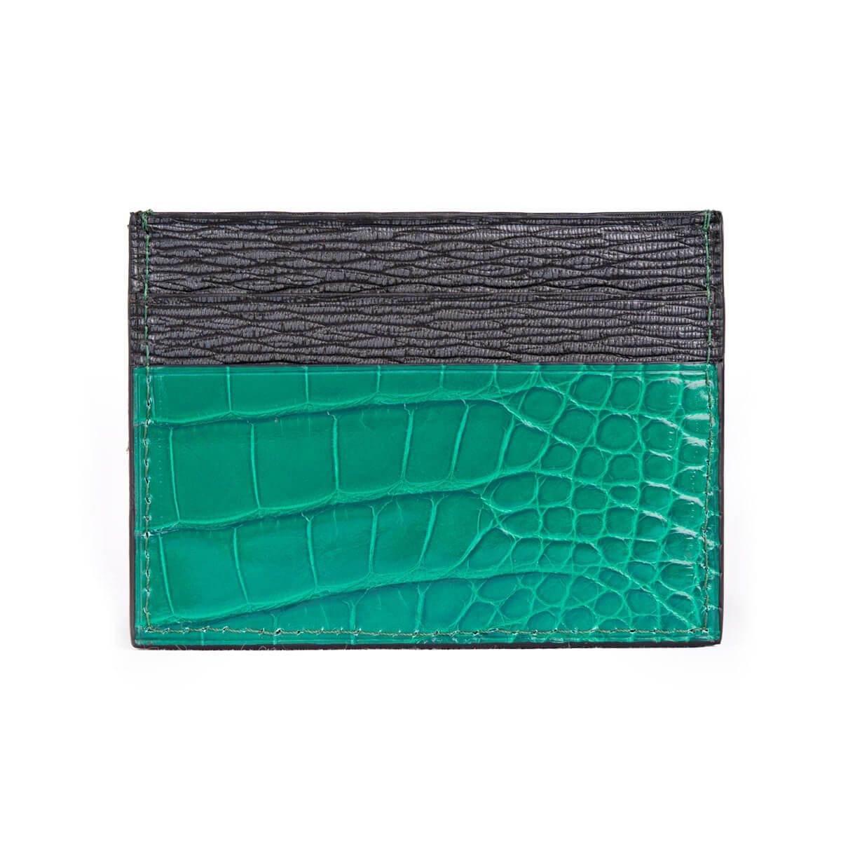 CARD HOLDER ALLIGATOR EMERALD