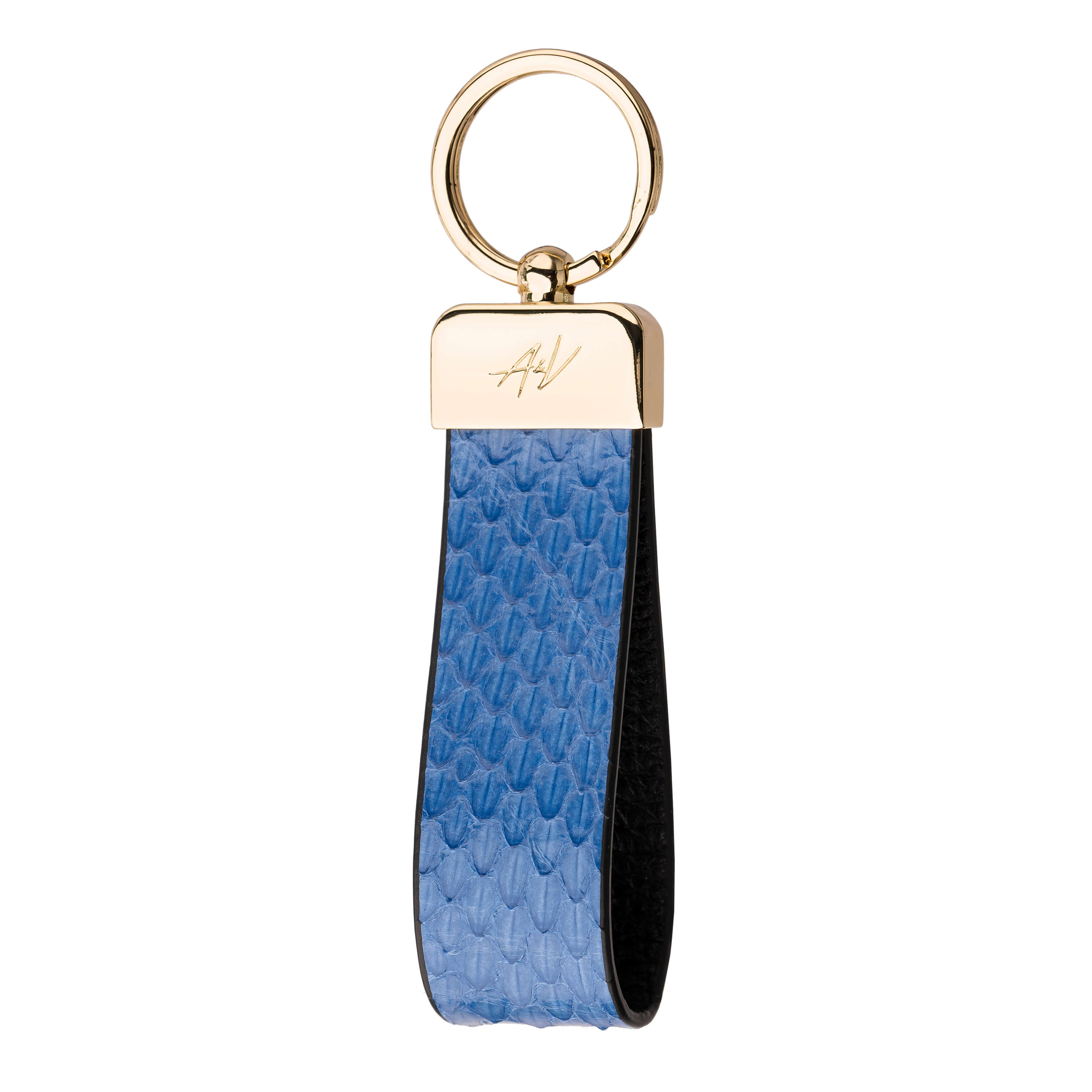 KEYCHAIN METALLIQUE BRILLIANT BLUE