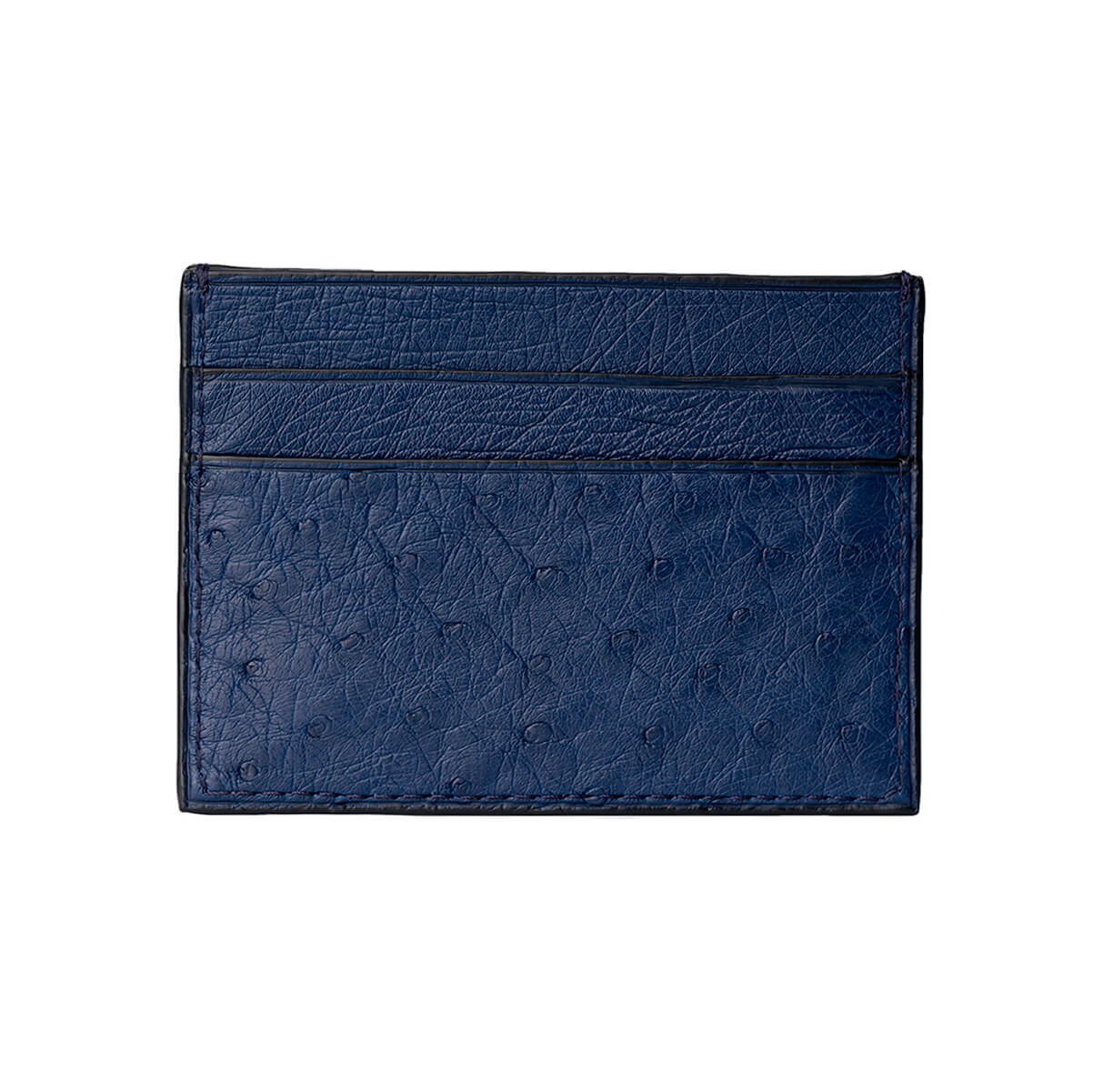 CARD HOLDER OSTRICH LEATHER BOLD BLUE